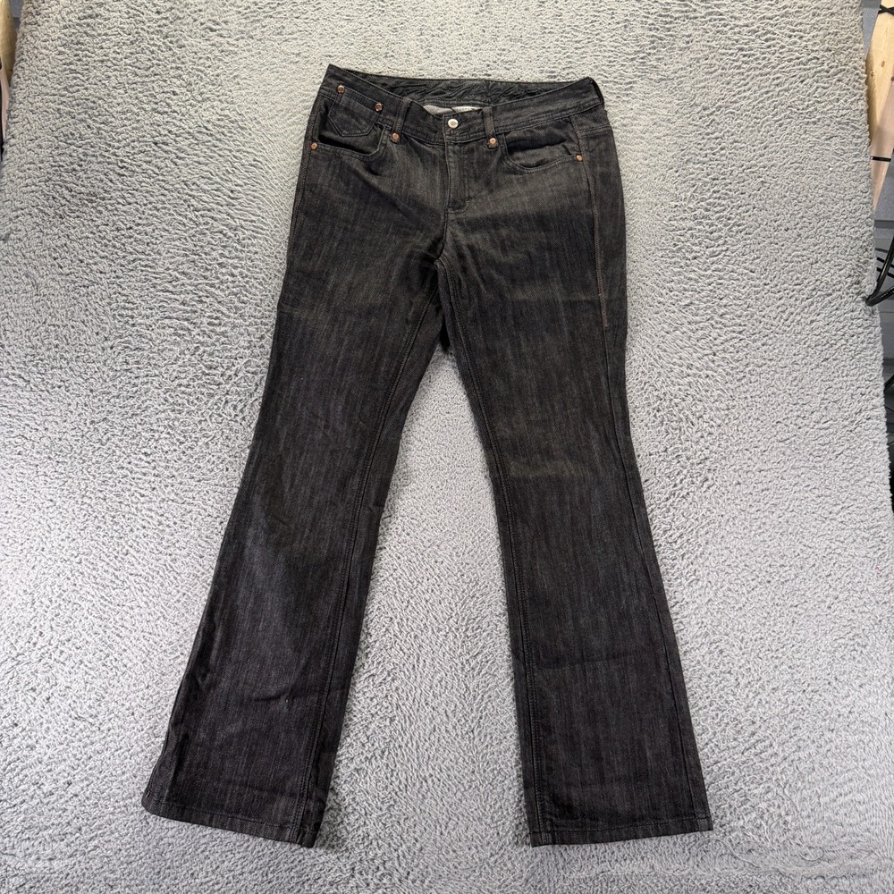 Tommy Hilfiger Jeans Womens 6 Black Cotton Denim Bootcut Leg Western Stretch